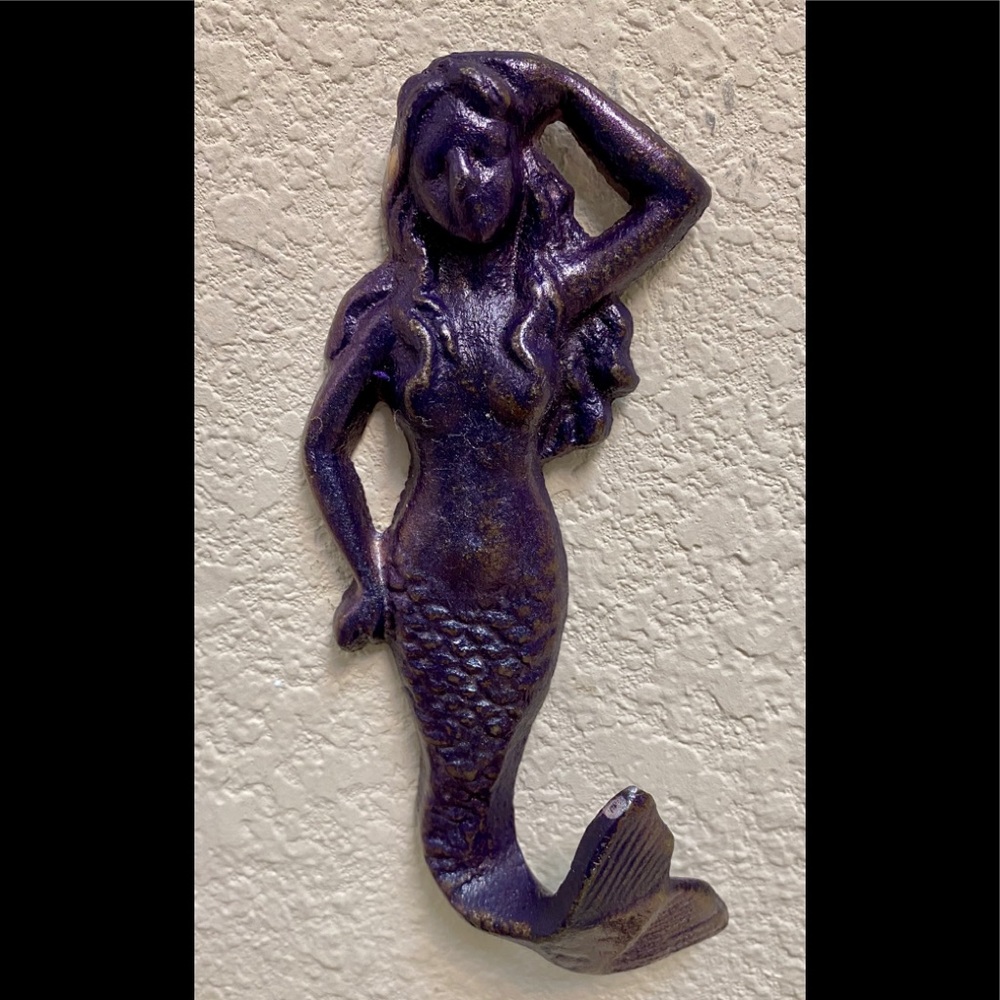 Purple Shimmer Mermaid Wall Hook